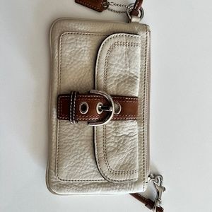 Coach Pebbled Wristlet